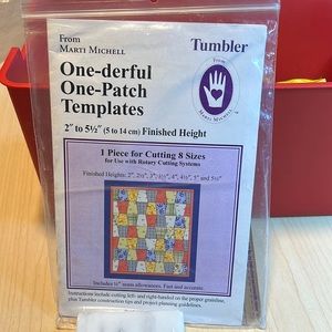 Mari Michell One-derful One-Patch Tumbler quilt template unused